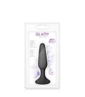 PETIT PLUG EN SILICONE GLAMY NOIR