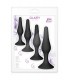 ANAL KIT X4 BLACK SILICONE