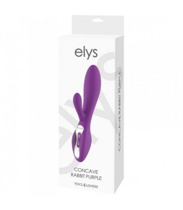VIBRATORE IN SILICONE VIOLA RICARICABILE ELYS CONCAVE