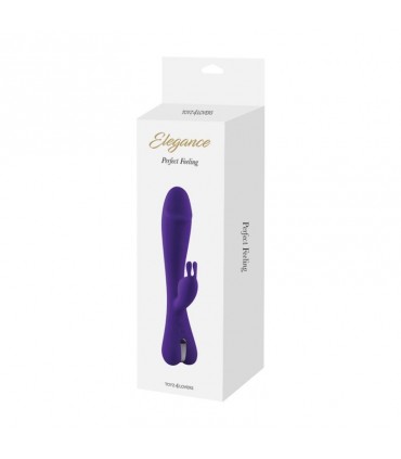 VIBRATORE IN SILICONE CONIGLIO VIOLA RICARICABILE