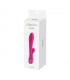 VIBRATEUR EN SILICONE AVEC STIMULATEUR RECHARGEABLE ROSE