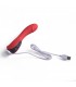 RED RECHARGEABLE G-SPOT SILICONE VIBRATOR