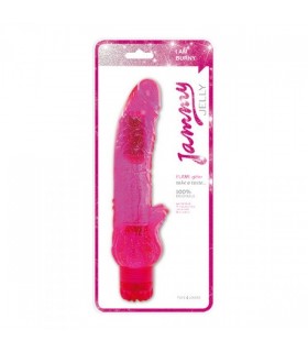 VIBRADOR JAMMY JELLY FLAME GLITTER ROSA