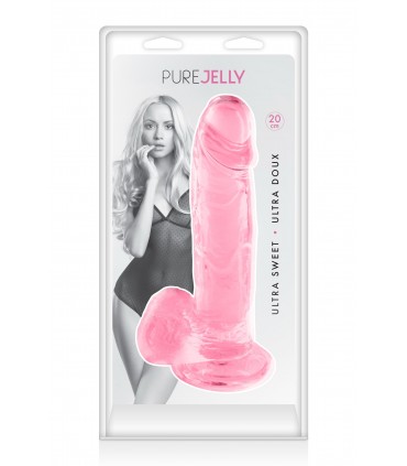 DILDO JELLY L PINK 20 CM