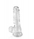 DILDO JELLY M CLEAR 17"5 CM