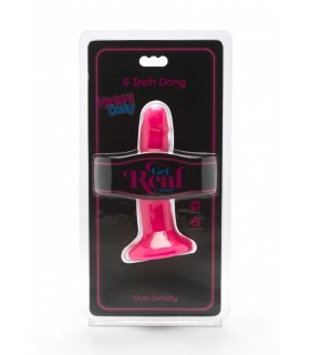 DUAL DENSITY PENIS MIT ROSA SAUGNAPF 15 CM