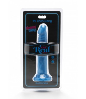 DUAL DENSITY PENIS WITH BLUE SUCTION CUP 18 CM