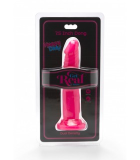 DUAL DENSITY PENIS MIT ROSA SAUGNAPF 18 CM