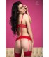 CR3086 BODY ROUGE DENTELLE S/M