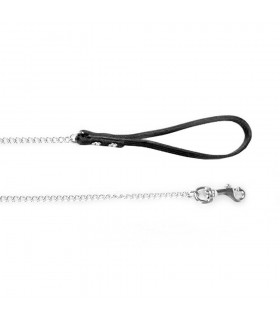 BRACELET ACIER NOIR L 105 CM