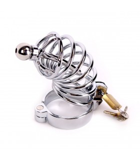 CHASTITY PENIS CAGE WITH URETHRAL DILATOR