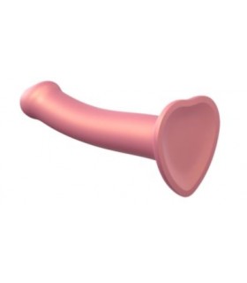 DILDO MONO DENSITÉ ROSE MÉTALLIQUE M