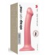 DILDO MONO DENSIDAD ROSA METALIZADO M