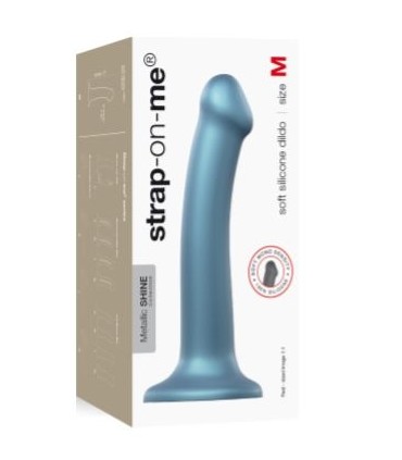 DILDO MONO DENSITÉ BLEU MÉTALLIQUE M