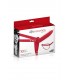 VIBRATORE USB CON STRAP-ON IN SILICONE ROSSO 15"5 CM