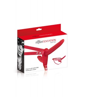 HARNAIS DOUBLE SANGLE SILICONE ROUGE 15"5 CM