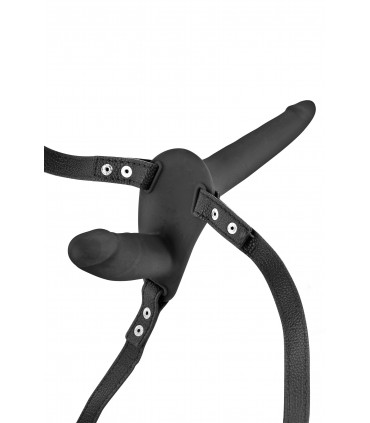 IMBRACATURA DOPPIA IN SILICONE NERO 15"5 CM